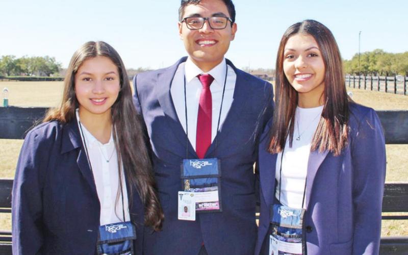 (L to R) Rachel Rodriguez, Jonathan Tepetate, and Carlie Cunnigham have advanced to state with the Community Awareness project, Kill the Stigma. COURTESY PHOTO