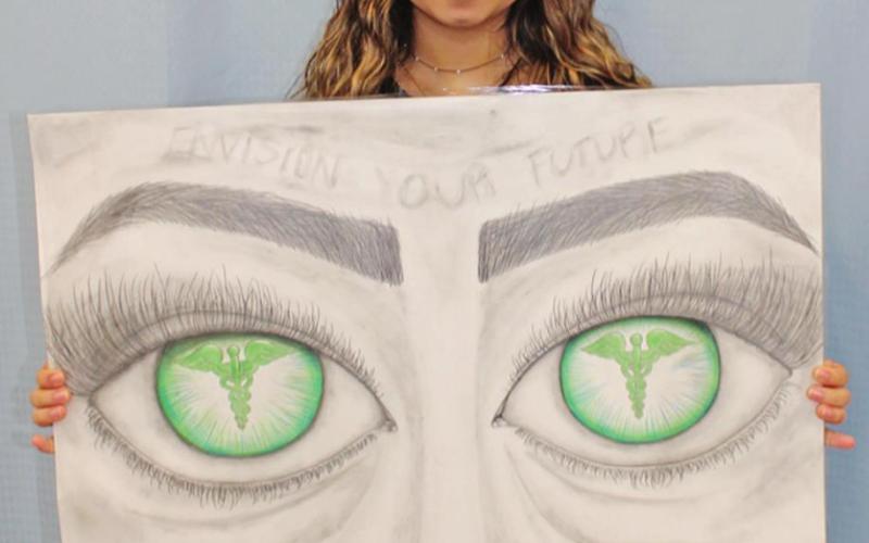 Madeline Plascencia placed 5th with her Medical Art poster COURTESY PHOTOS