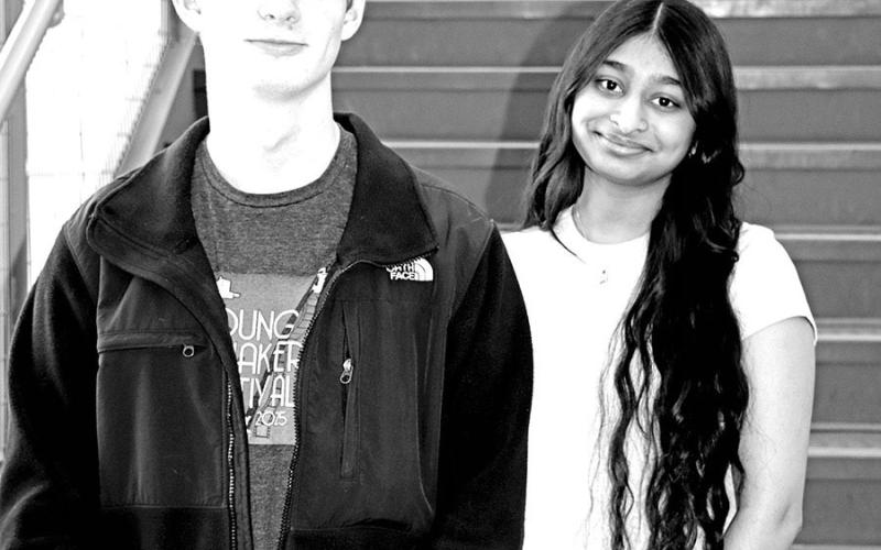 Valedictorian Luke Thurman (left) and Salutatorian Gopi Amin COURTESY PHOTO