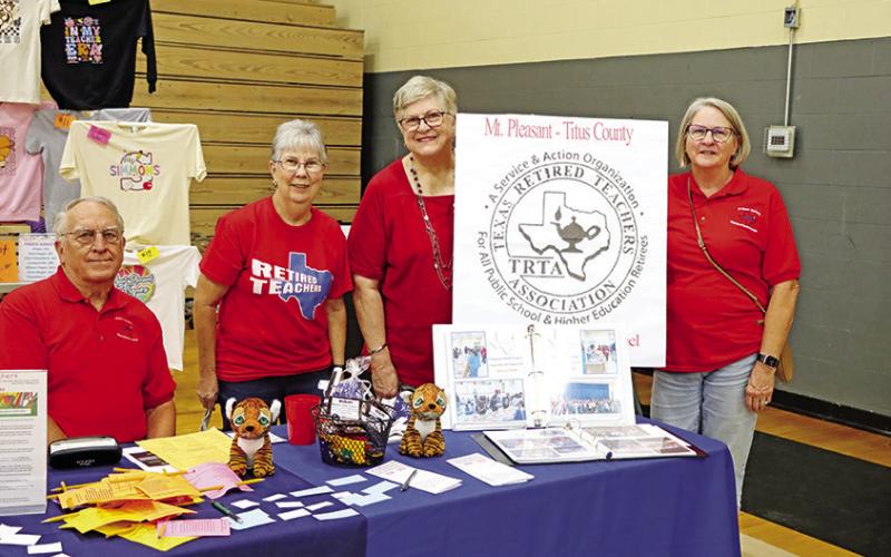 Representatives from the Mt. Pleasant-Titus County Retired School Personnel were on hand in the exhibit hall to answer questions and offer support.