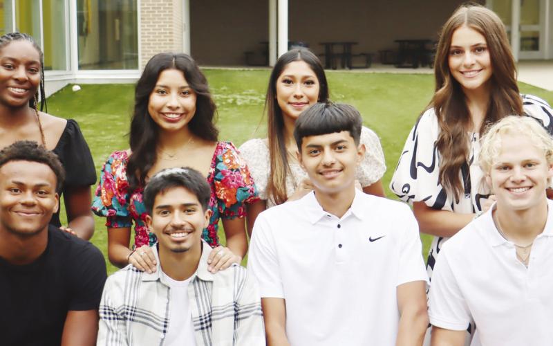 Homecoming King and Queen nominees. Front: Antez Jeffery, David Buendia, Daniel Adame, Harrison Wall; Back: Essence Hurndon, Briana Gonzales, Johana Perales, Ella Cross. COURTESY PHOTOS