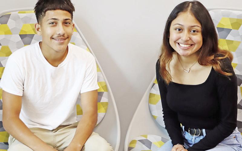 Juniors Daniel Mejia and Angelina Hernandez