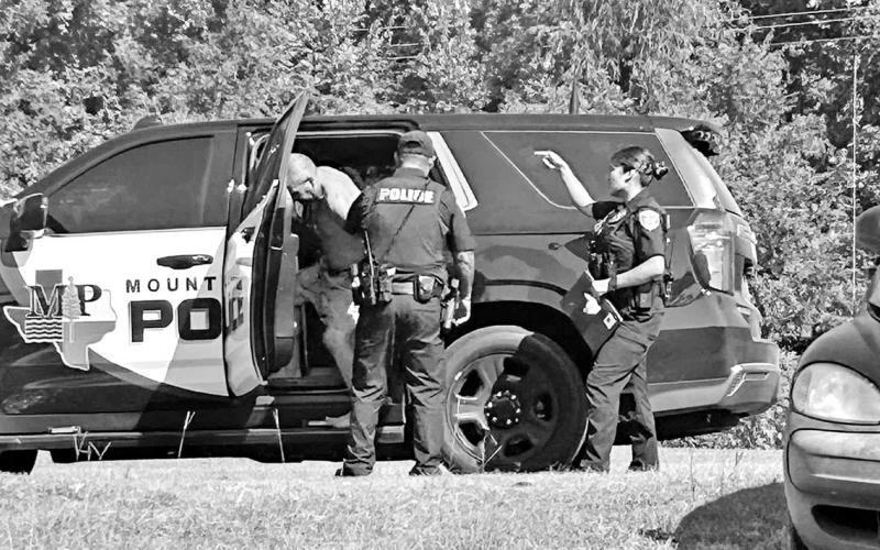 A suspect in custody after police investigation on August 14 COURTESY PHOTO / MADISAN NAVARRO