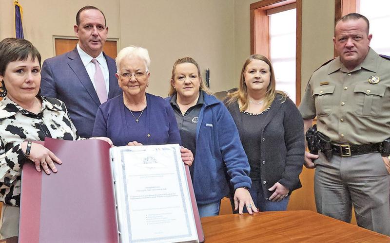 Deed book presented in memory of Danny Pat Crooks TRIBUNE PHOTOS / NICOLE KIMBALL