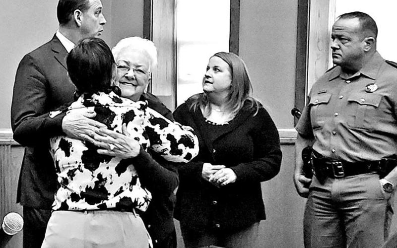 Two deed books presented in memory of past county employees
