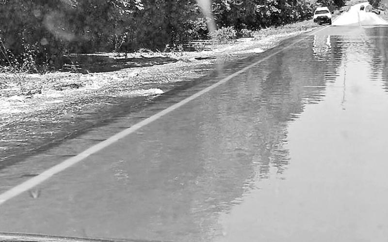 Flooded road between Mount Pleasant and Sugarhill COURTESY PHOTO / KATHRYN JENNETT