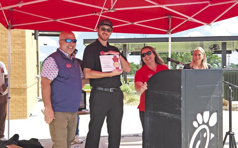 Byron Patton receives award for saving a life with the Heimlich TRIBUNE PHOTO / NICOLE KIMBALL