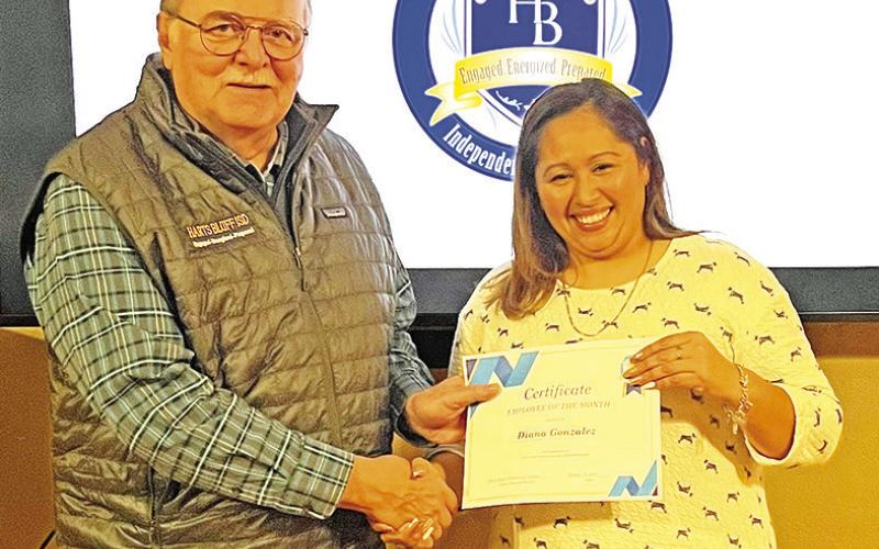 Harts Bluff Independent School is proud to announce Sandra Garcia (left) and Diana Gonzalez (right) as our October Employees of the Month. These two ladies are incredible employees who are passionate about their jobs, loving to our students, and committed to excellence. COURTESY PHOTOS