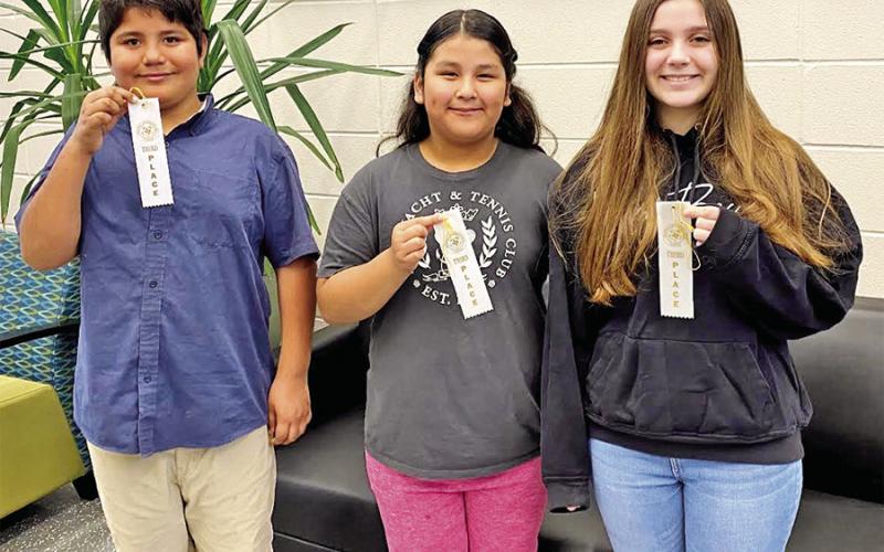 Spelling (L to R): Gustavo Garcia, Noemi Montoya, Aubrey White COURTESY PHOTOS