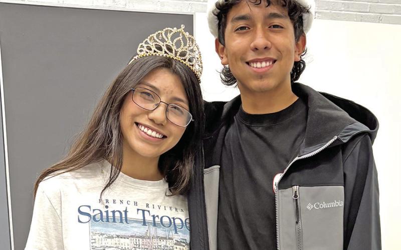 The 2025 Mount Pleasant High School Christmas King and Queen are seniors Ethan Carrillo and Brissia Alvarez. Carrillo and Alvarez will represent MPHS in the Mount Pleasant Rotary Club Christmas parade on Saturday, December 6 at 6:00 p.m. Courtesy photo