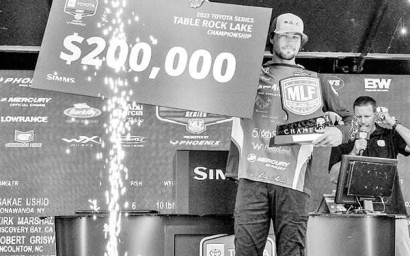 Montgomery bass pro Chad Mrazek, 23, topped 210 anglers from around the country to reel in the top prize in the Toyota Series Championship held recently Table Rock Lake in Missouri. (MLF Photo by Matt Brown)