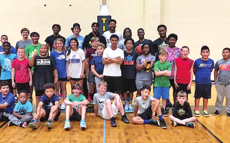 Tiger Youth Basketball Camp 2021 participants.