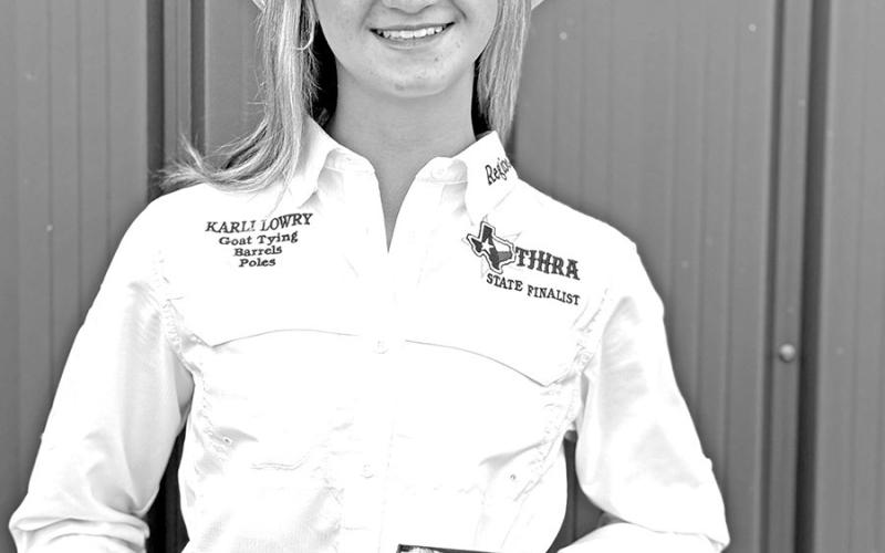 Karli Lowry with her awards from the Texas Junior High Rodeo Association State Finals Courtesy photo