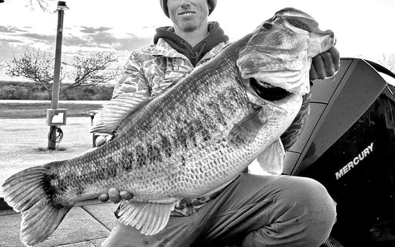 Kyle Hall’s 15.82 pounder caught at Lake O.H. Ivie in March was recently approved as the first ever Florida bass all-tackle world record by the International Game Fish Association. Interestingly, Hall’s bass ranks No. 37 among Texas’ Top 50 biggest bass of all-time. (Toyota Share-Lunker Photo)