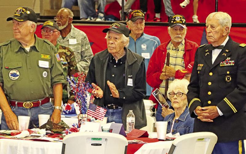 Veterans stand to be recognized