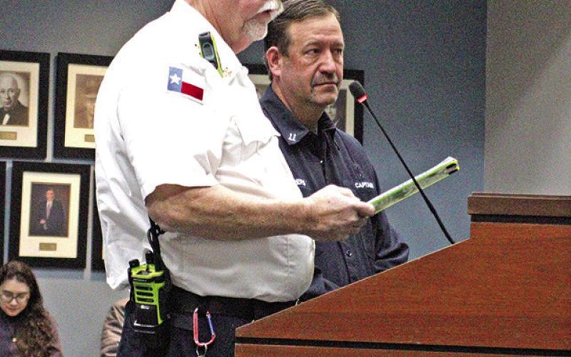 Fire Chief Larry McRae (left) and Captain Casey Sanders (right)