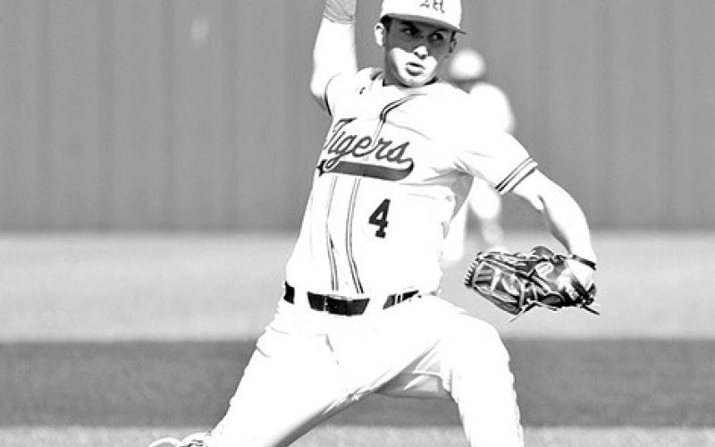 Mount Pleasant’s Drew Cross (4) delivers a pitch during a recent home game.