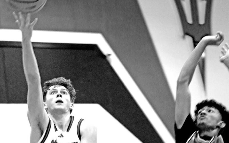 Chapel Hill’s Max Daniel (20) goes in for a lay-up during a recent home game.