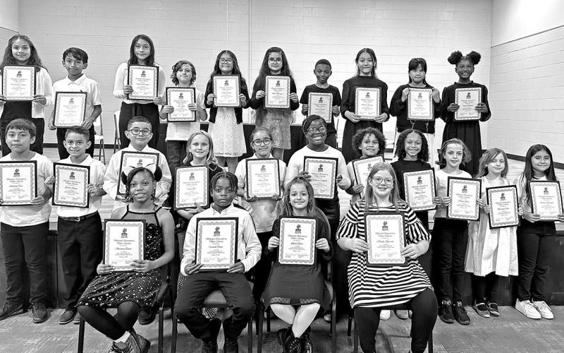 The 2023-2024 National Elementary Honor Society members from Frances Corprew Elementary School COURTESY PHOTO
