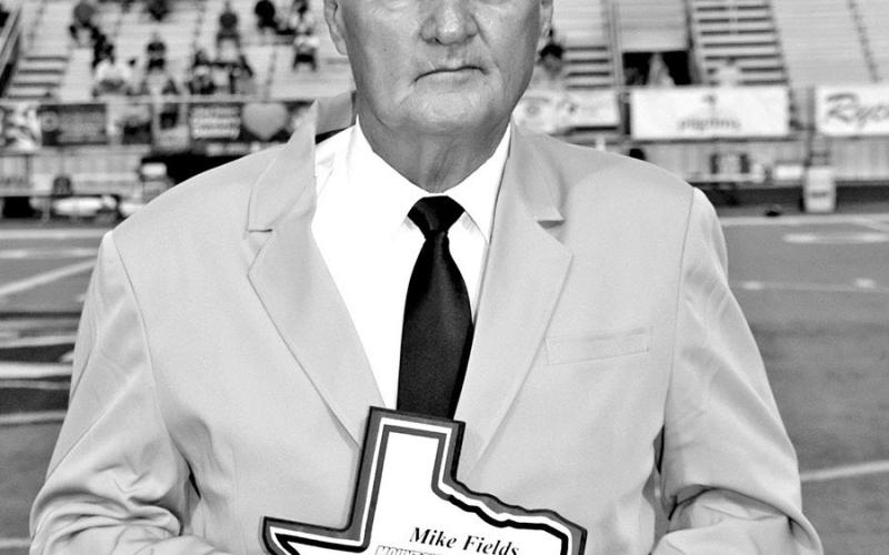 Mike Fields being inducted into the MPISD Athletic Hall of Fame in 2019 COURTESY PHOTO