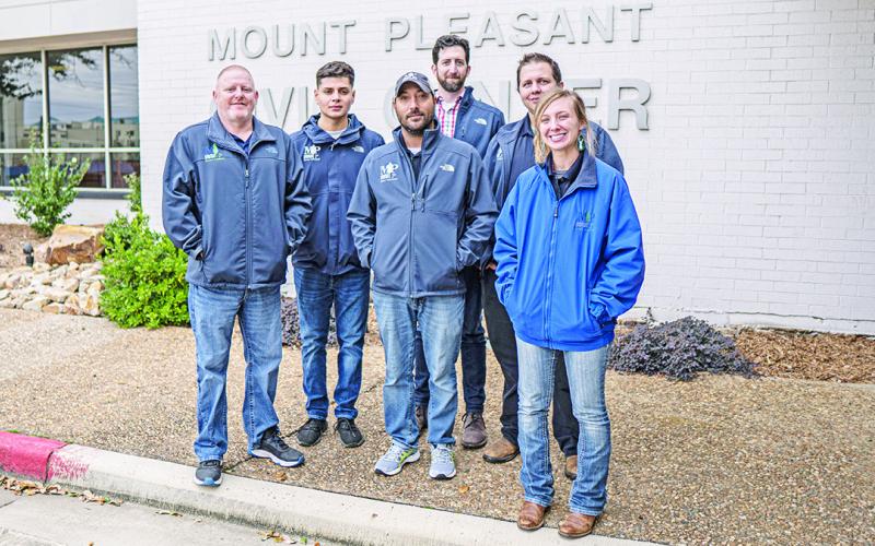 The City of Mount Pleasant Civic Center includes, from left: Ricky Harris-Director of Parks and Recreation, Brayan Huerta-Event Services I, Justin Beard-Assistant Manager, Brendan Dennehy-Manager, Paul Thomas-Event Services II, Hannah Dove-Event Services I. COURTESY PHOTO