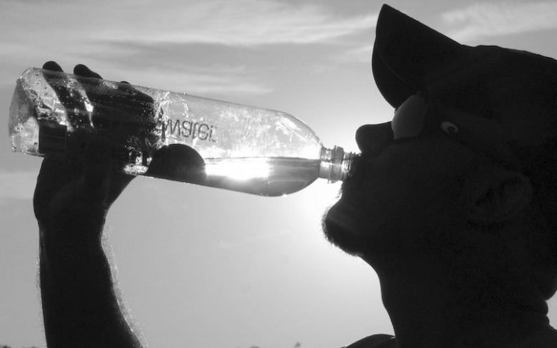 Keeping your body hydrated is important. Always carry plenty of cold water when working or playing outdoors during the summer heat. More importantly, make a point to drink it periodically, even if you aren’t thirsty. PHOTO BY MATT WILLIAMS