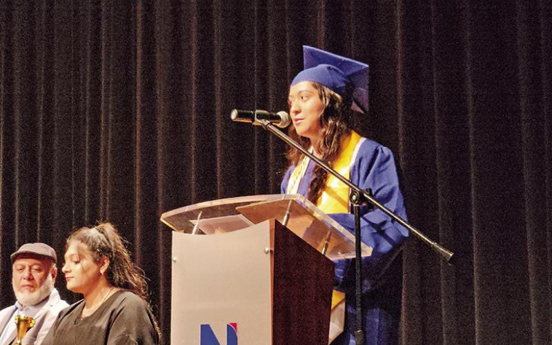 Graduates of Mount Pleasant Dental Assistant School walk the stage