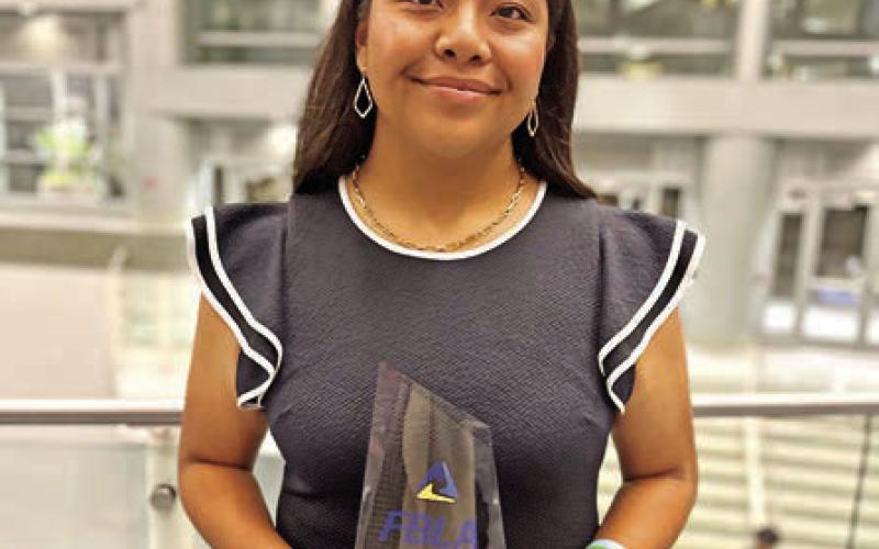 Leah Aniciete with Chapel Hill FBLA COURTESY PHOTO / P. ANTHONY WILLIAMS