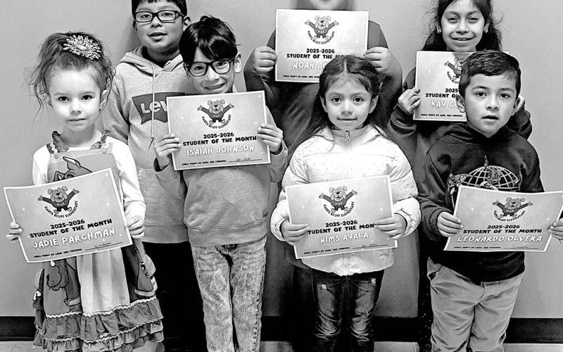 We celebrate the following students for embodying these qualities and making HBE proud: From left to right: Top Row-Axel DeJesus (3rd), Noah Acosta (5th), Kay Cordova (4th). Bottom Row-Jadie Parchman (Kinder), Isaish Johnson (2nd), Nims Ayala (1st), Leonardo Olvera (prek). Congratulations to our Students of the Month—you are leading the way and showing the true Bulldog spirit! Courtesy Photo
