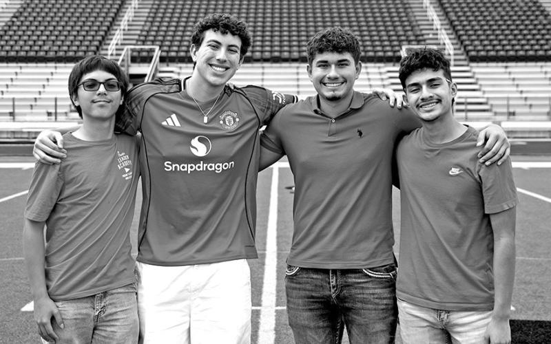 Seniors from left are President Julian Chancellor, Vice President Alessandro Greco, Secretary Alberto Avila and Treasurer Cristian Perez