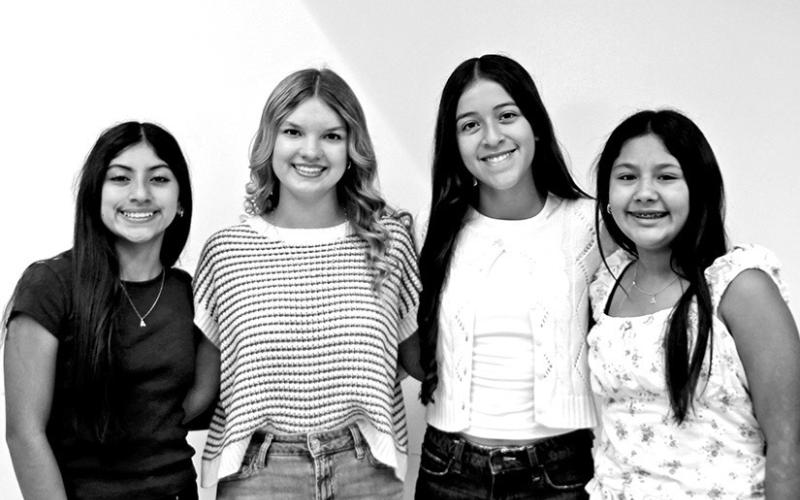 Freshman from left are Secretary Aileen Sorto, President Aubree Hawkins Vice President Juliet Luna and Treasurer Zoe Zuniga. Courtesy Photos