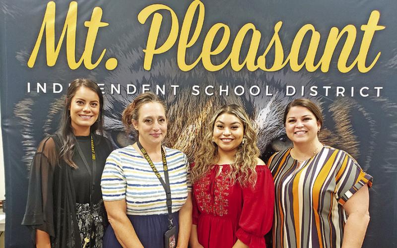 Child Development Center L to R: Serena Immel, Krista Owens, Nancy Ibarra and CDC Principal, Jamie Cook.