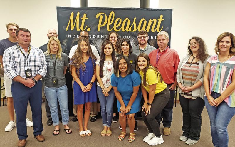 Mount Pleasant High School – Back Row: Brandon Colbert, MPHS Principal Craig Bailey, Donald Butler, Kristy Ciuba, Joel Whitaker, Steven Rader, Kimberly Cox, &amp;amp; Sarah Carrell Front Row: James Nelson, Cortney McCollum, Taylor Bartlett, Jazmin Garcia, Lauren Burns, Jennifer Mora, &amp;amp; Krissa Woods. (not pictured Fernando Aguilar, Malik Babaa, Jeffery Litke, Jose Morales, Zac Rolf, &amp;amp; Jason Sims)