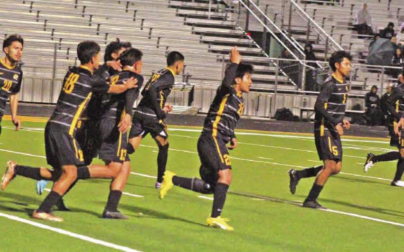 The 11th-ranked Mount Pleasant soccer team went through most of the first half of district play undefeated to set up a matchup for first place in district against fourth-ranked Longview. The Tigers battled back after falling behind early but couldn’t complete the comeback in a 2-1 loss to the Lobos. The Tigers are 6-1 in district play and take on Hallsville Friday. TRIBUNE PHOTO / QUINTEN BOYD