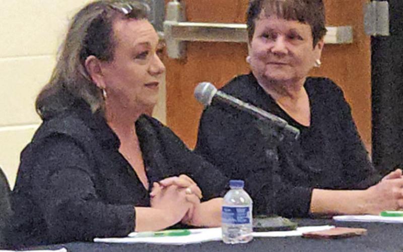Council members Kelly Redfearn and Debbie Corbell talk about their positivity towards the growth of the town TRIBUNE PHOTO / NICOLE KIMBALL