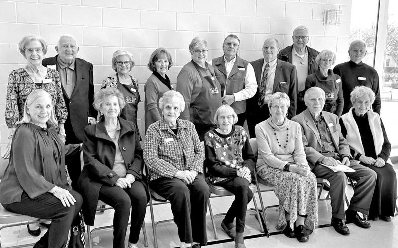 Tennison Memorial United Methodist Church recognized on Sunday, November 20, members with 50 or more years of membership as part of the church’s 175th anniversary celebration. Present were: Seated from left Carol Anderson, Joyce Roach, Sarah Shelton, Shirley Ann Bowers, Patsy Hill, Charles Barry and Gloria Holt. Standing from left: Sue Sandlin, Joe Sandlin, Julie Loveless, Sue Hall, Dorothy McCarver, Dick McCarver, Bird Old III, Bobby Spearman, Mollie Means and Bill Means. COURTESY PHOTO