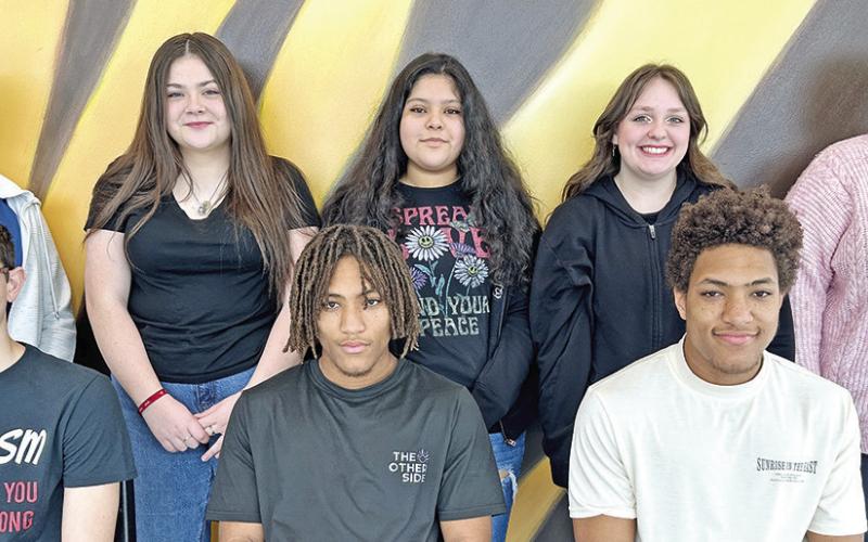 MPHS Choir soloists. Back row (L to R): Hope Powell, Alivia Newman, Litzy Gonzalez, Kristina Tidwell, Cheyenne Harrah. Front row (L to R): Adan Sargent, Jacolby Turner, Jacori Turner. COURTESY PHOTO