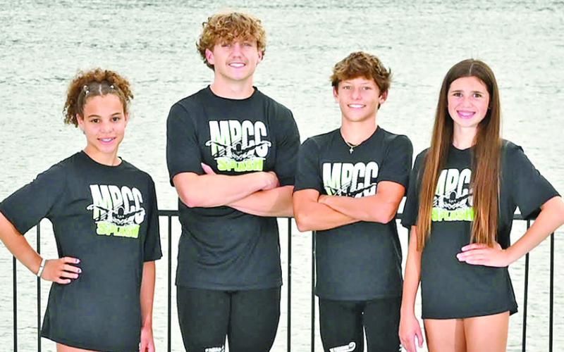 (L to R) Georgia Abbott, Maverick VonReyn, Piper Hearron (Hadden Gaertner not pictured) Photo Courtesy of Tiffany Lunsford
