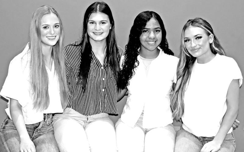 Homecoming Queen nominees (L to R) Chloe Smith, Ava True Fite, Jazlynn Chism, Kylee Strickland