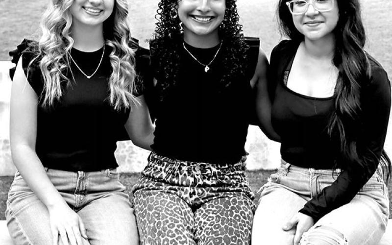 Football Sweethearts (L to R) Aubree Hawkins, Pamela Dominguez, Jacquelin Damian