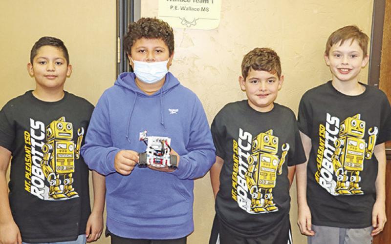 Wallace Team 1 (L to R): Omar Castaneda, Adrian Nava, Ryan Hughes, and Aidan Lane were competition finalists.
