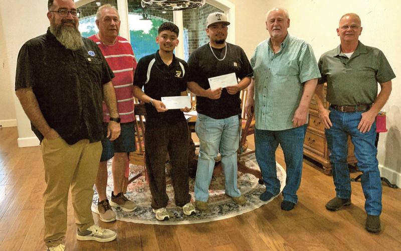 Left to right: Jason Jetton, Eddie Perritt, Yair Vega and Diego Martinez (award recipients), Erman Hensel and Tim Davis Courtesy photo