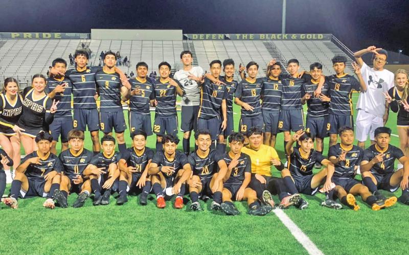 The Tiger soccer team defeated Lufkin in bi-district, 3-1. The Tigers took on Midlothian Tuesday evening at Sulphur Springs’ Gerald Prim Stadium. COURTESY PHOTO