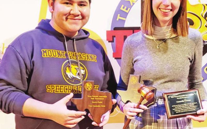 L to R: Anthony Orellana and Connelly Cowan with their TFA State awards COURTESY PHOTO