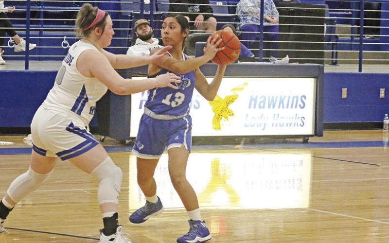Gloria Pureco and the Pewitt Lady Brahmas traveled to Hawkins for the Hawkins Holiday Hoops Tournament.