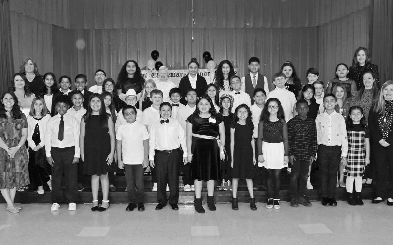 The new members of the Annie Sims Chapter of the National Elementary Honor Society. COURTESY PHOTO