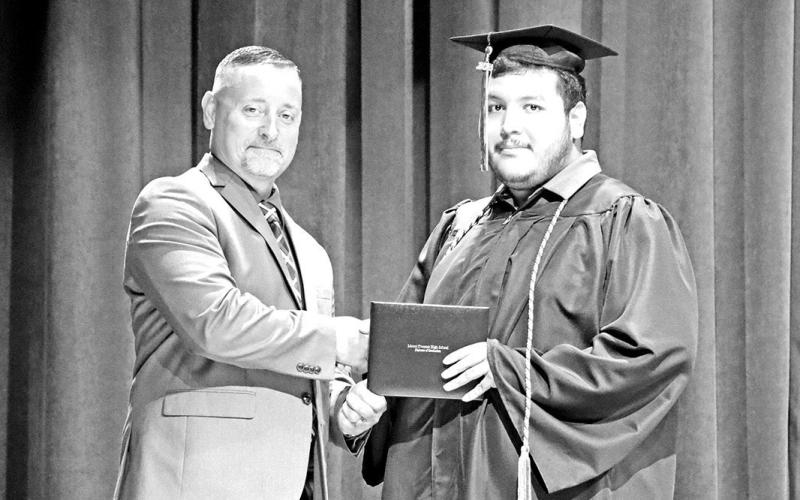 MPHS summer graduate Daniel Najera (right) and MPHS Principal Jason Adams COURTESY PHOTOS