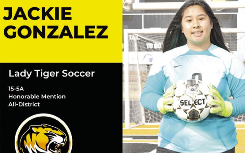 Lady Tiger soccer nets 10 on All District team