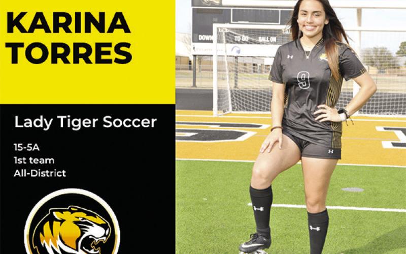 Lady Tiger soccer nets 10 on All District team
