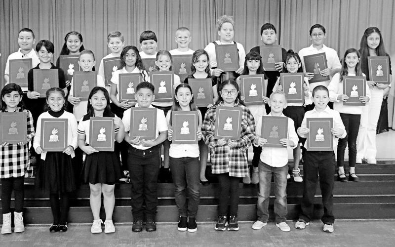 The new members of the E.C. Brice Chapter of the National Elementary Honor Society. COURTESY PHOTO